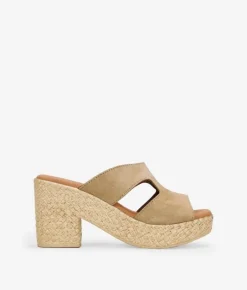 Bosanova Sandales À Talons | Chaussures En Cuir | Sandales en cuir beige à talon