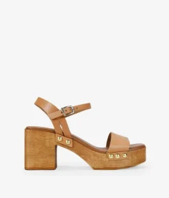 Bosanova Sandales À Talons | Chaussures En Cuir | Sandales en cuir marron