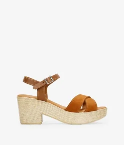 Bosanova Sandales Spartiates | Sandales À Talons | Sandales en cuir marron à talon