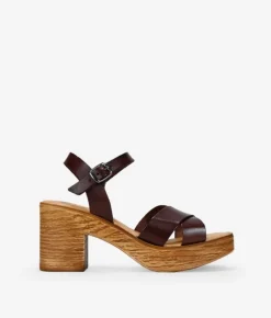 Bosanova Sandales À Talons | Chaussures En Cuir | Sandales en cuir marron à talon