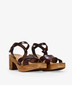 Bosanova Sandales À Talons | Chaussures En Cuir | Sandales en cuir marron à talon