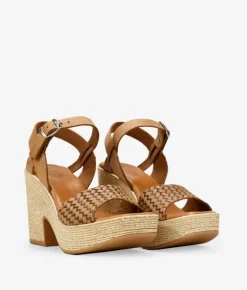 Bosanova Sandales À Talons | Chaussures En Cuir | Sandales en cuir marron à talon