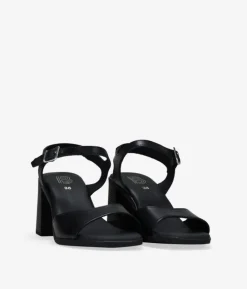 Bosanova Sandales À Talons | Chaussures En Cuir | Sandales en cuir noir à talons