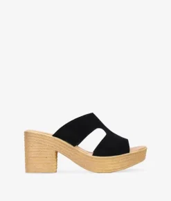 Bosanova Sandales Spartiates | Sandales À Talons | Sandales en cuir noir à talon