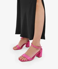 Bosanova Sandales À Talons | Chaussures De Fête | Sandales en satin rose
