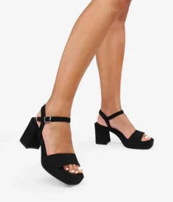 Bosanova Sandales À Talons | Sandales Plateformes | Sandales noires à talon