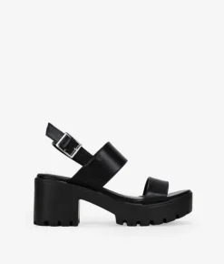 Bosanova Sandales À Talons | Chaussures De Fête | Sandales noires à talon large