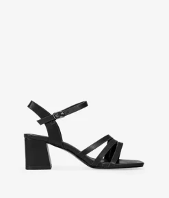 Bosanova Sandales À Talons | Chaussures De Fête | Sandales noires à talon large