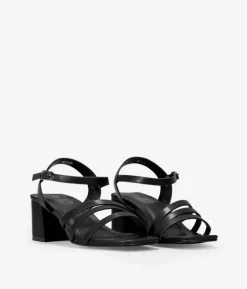 Bosanova Sandales À Talons | Chaussures De Fête | Sandales noires à talon large
