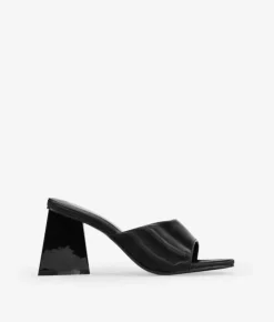 Bosanova Sandales À Talons | Chaussures De Fête | Sandales noires à talon triangulaire