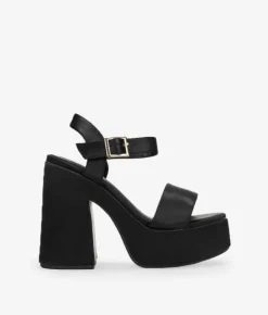 Bosanova Sandales À Talons | Sandales Plateformes | Sandales noires à talon XXL