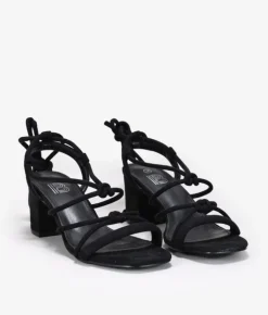 Bosanova Sandales À Talons | Chaussures De Fête | Sandales noires à talons larges