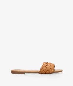 Bosanova Sandales Plates | Sandales plates marron avec tressage