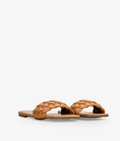 Bosanova Sandales Plates | Sandales plates marron avec tressage