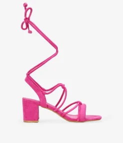 Bosanova Sandales À Talons | Chaussures De Fête | Sandales roses à talon large