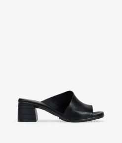 Bosanova Sandales À Talons | Chaussures En Cuir | Sandales slingback en cuir noir à talon