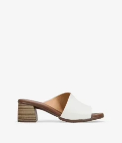 Bosanova Sandales À Talons | Chaussures En Cuir | Sandales slingback en cuir blanc à talon