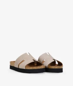 Bosanova Sandales Plates | Chaussures En Cuir | Sandales Stone en cuir avec bio