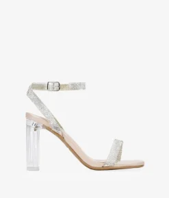 Bosanova Sandales À Talons | Chaussures De Fête | Sandales transparentes à strass
