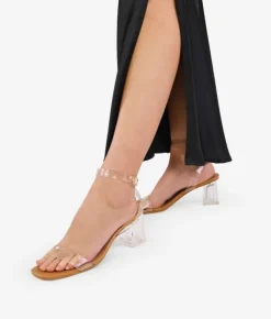 Bosanova Sandales À Talons | Chaussures De Fête | Sandales transparentes avec bracelet