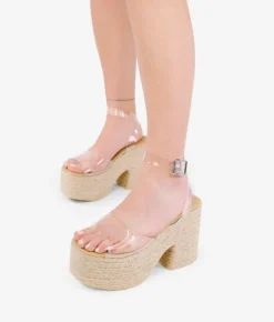 Bosanova Sandales Spartiates | Sandales À Talons | Sandales transparentes avec sparte