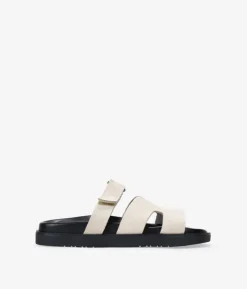 Bosanova Sandales Plates | Chaussures En Cuir | Sandalias planas blancas en piel