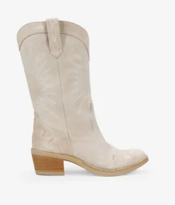 Bosanova Bottes Cowboy | Chaussures En Cuir | Santiags en cuir beige