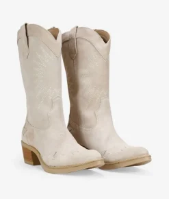 Bosanova Bottes Cowboy | Chaussures En Cuir | Santiags en cuir beige