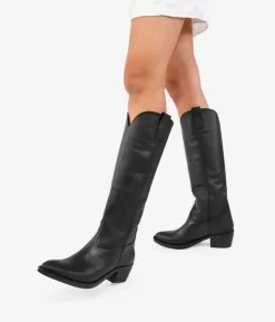 Bosanova Bottes Cowboy | Bottes Hautes | Santiags en cuir noir