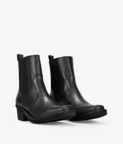 Bosanova Bottines Chelsea | Bottes Cowboy | Santiags en cuir noir à élastiques