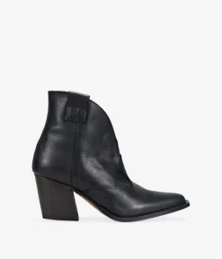 Bosanova Bottes Cowboy | Chaussures En Cuir | Santiags en cuir noir à talon