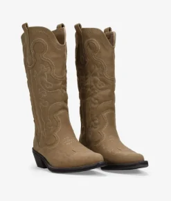 Bosanova Bottes Cowboy | Santiags en vison avec broderie