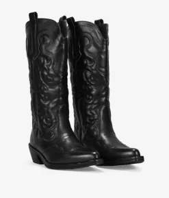 Bosanova Bottes Cowboy | Santiags noires avec broderie