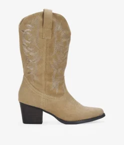 Bosanova Bottes Cowboy | Santiags taupe avec broderie