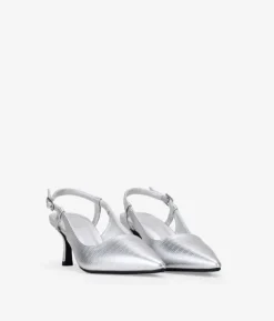 Bosanova Chaussures De Fête | Chaussures Et Mocassins | Talons hauts argentés avec fermeture à boucle
