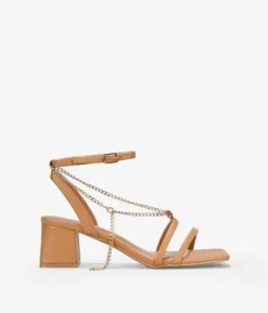 Bosanova Sandales À Talons | Chaussures De Fête | VEGAN LEATHER SANDALS 42206 GEO CAMEL